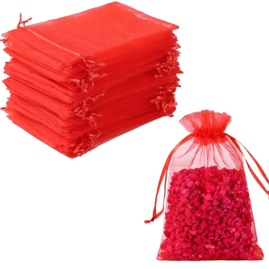 Transparent Organza Pouches Wholesale | 0.001kg Gift Bags Jewelry Packaging