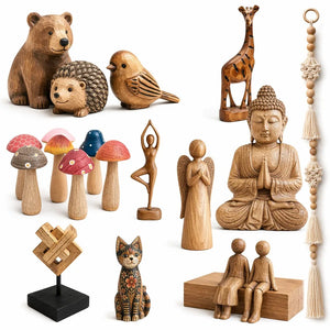 Custom Hand Carved Wood Figurines | Animal Sculptures & Ornaments | Wholesale