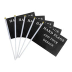 Custom Handheld Flags 100% Polyester | Digital CMYK Printing | 100 MOQ | 5-Day Lead Time
