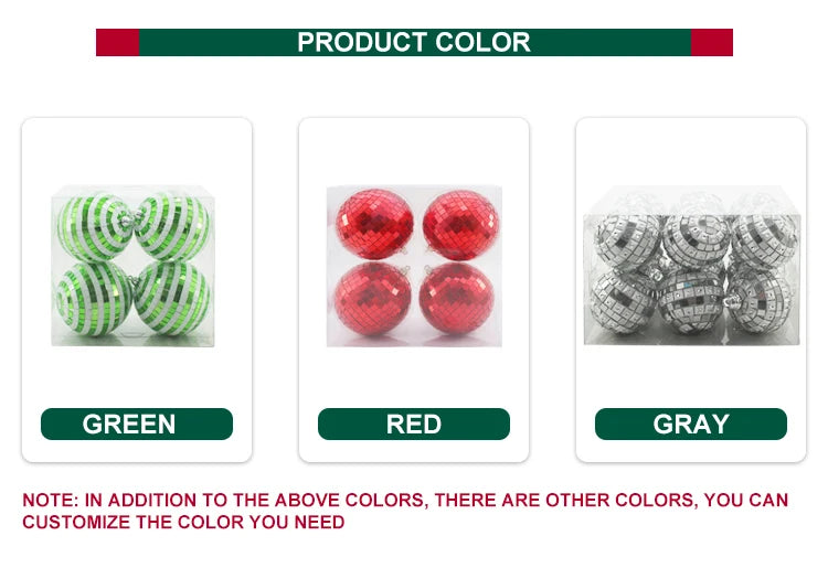 Custom Disco Mirror Christmas Balls | 4cm-80cm Sizes | Bulk Holiday Decor
