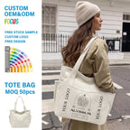 Custom Canvas Tote Bags with Logo – 50 MOQ, 7-15 Day Lead