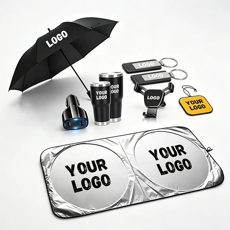 Executive Custom Logo Vacuum Cup & Notebook Gift Set - Premium Corporate Work Souvenir