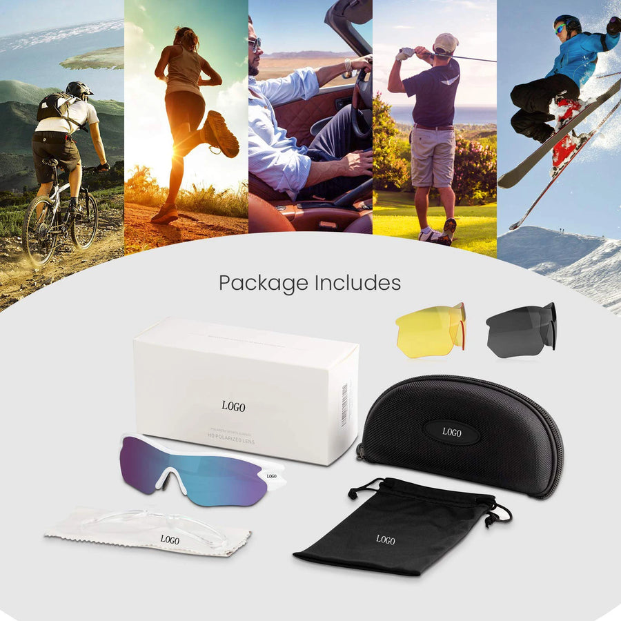 Custom Polarized Sports Sunglasses with Logo | MOQ 300 pcs