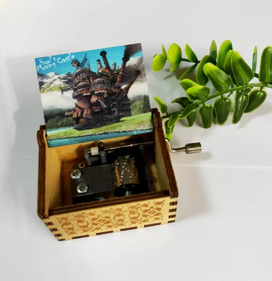 Wooden Hand-Cranked Music Box | Howl's Moving Castle | 10 MOQ | Custom