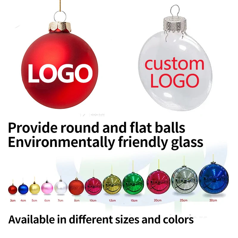 Custom Glass Christmas Ornaments | Silk Screen Printed Baubles | Bulk Holiday Gifts