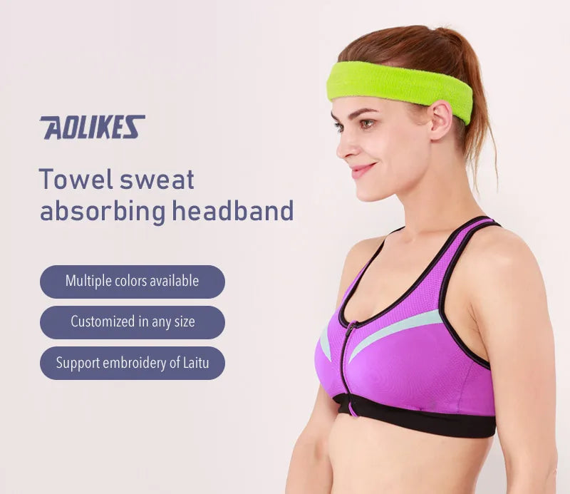 5.5cm Wide Spandex Yoga Headband with Custom Print | Sweat Absorption for Workout