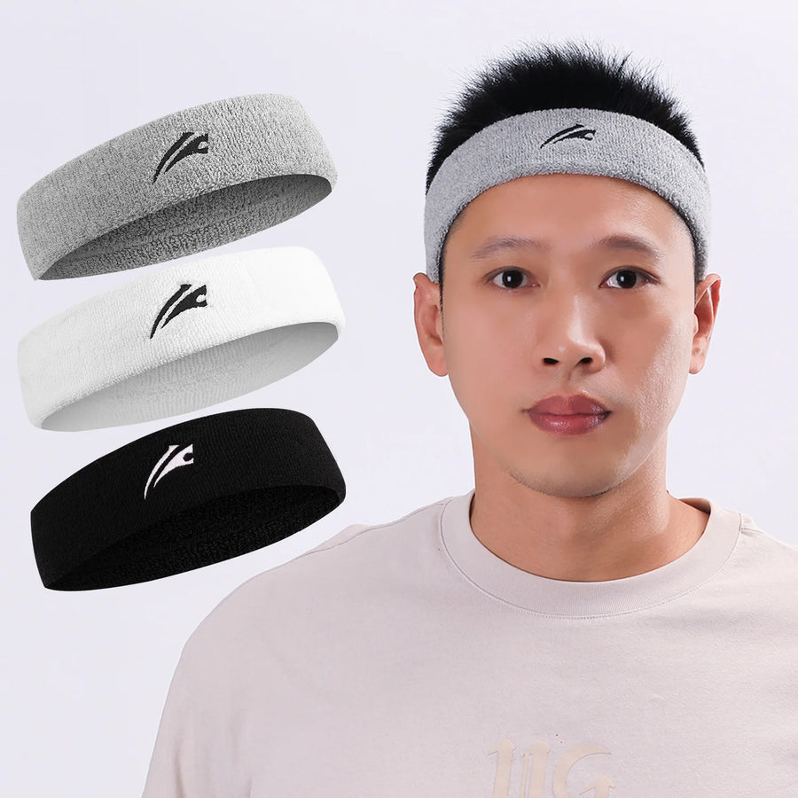 Custom Cotton Sports Headband with Logo | Sweat Guide for Gym