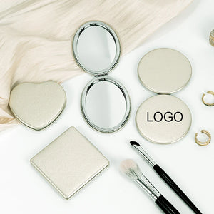 2x Magnifying Pocket Mirrors | Champagne Gold | MOQ 50