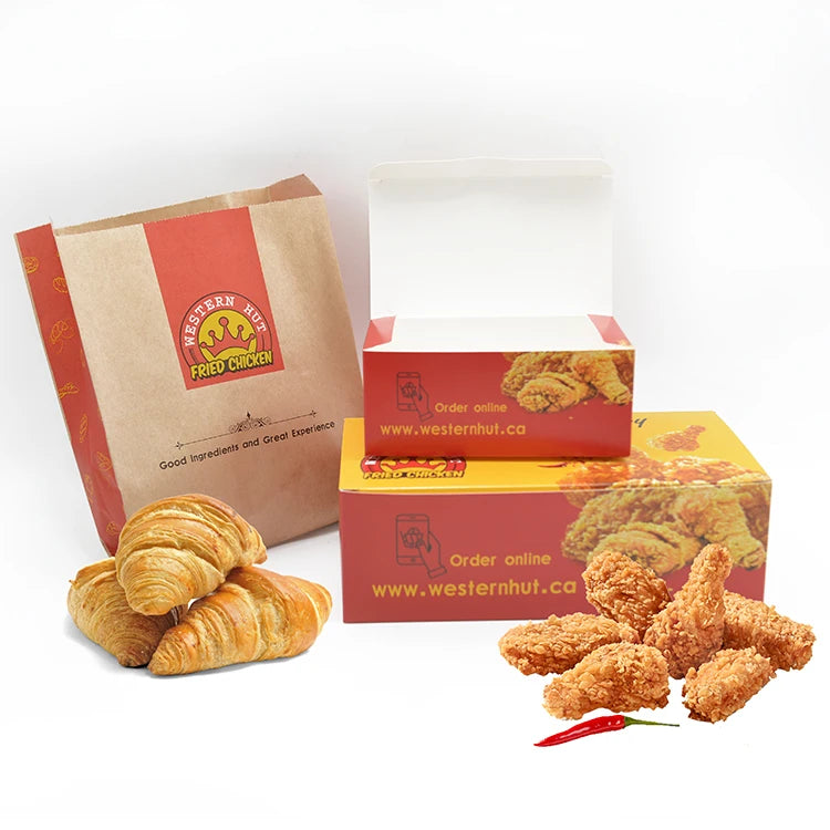 Custom Food-Grade French Fried Chicken Box | Ivory White Paper Packaging OEM