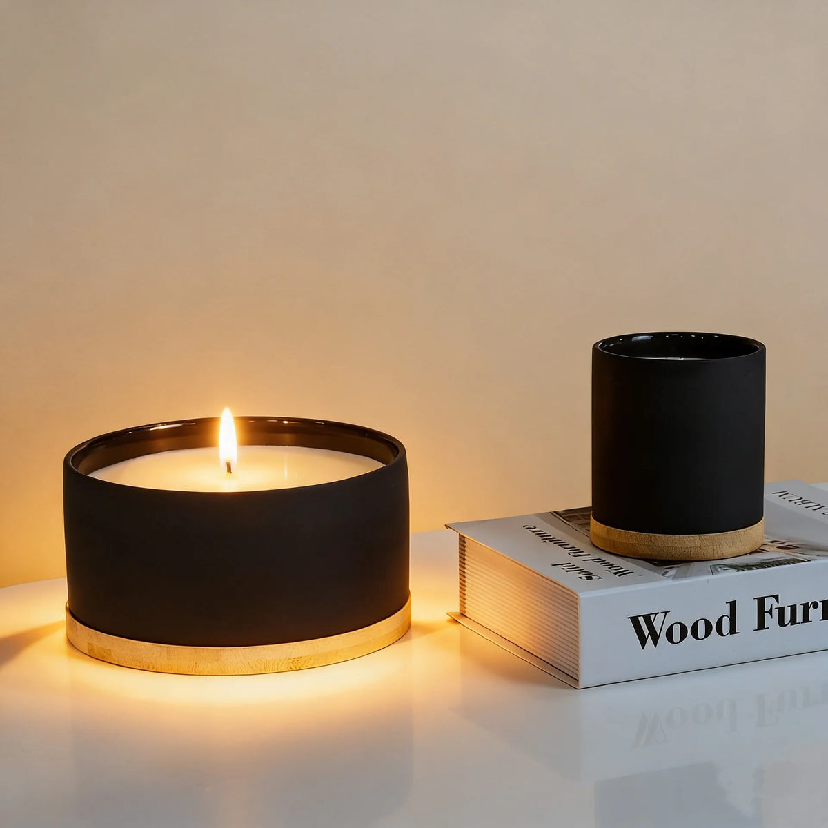 Custom Logo Scented Ceramic Candle | Personalized Label MOQ 500