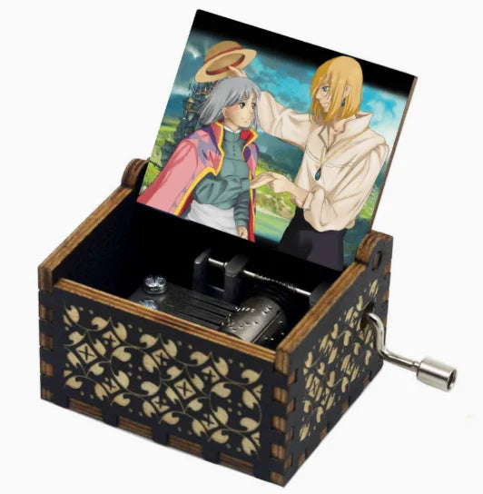 Wooden Hand-Cranked Music Box | Howl's Moving Castle | 10 MOQ | Custom