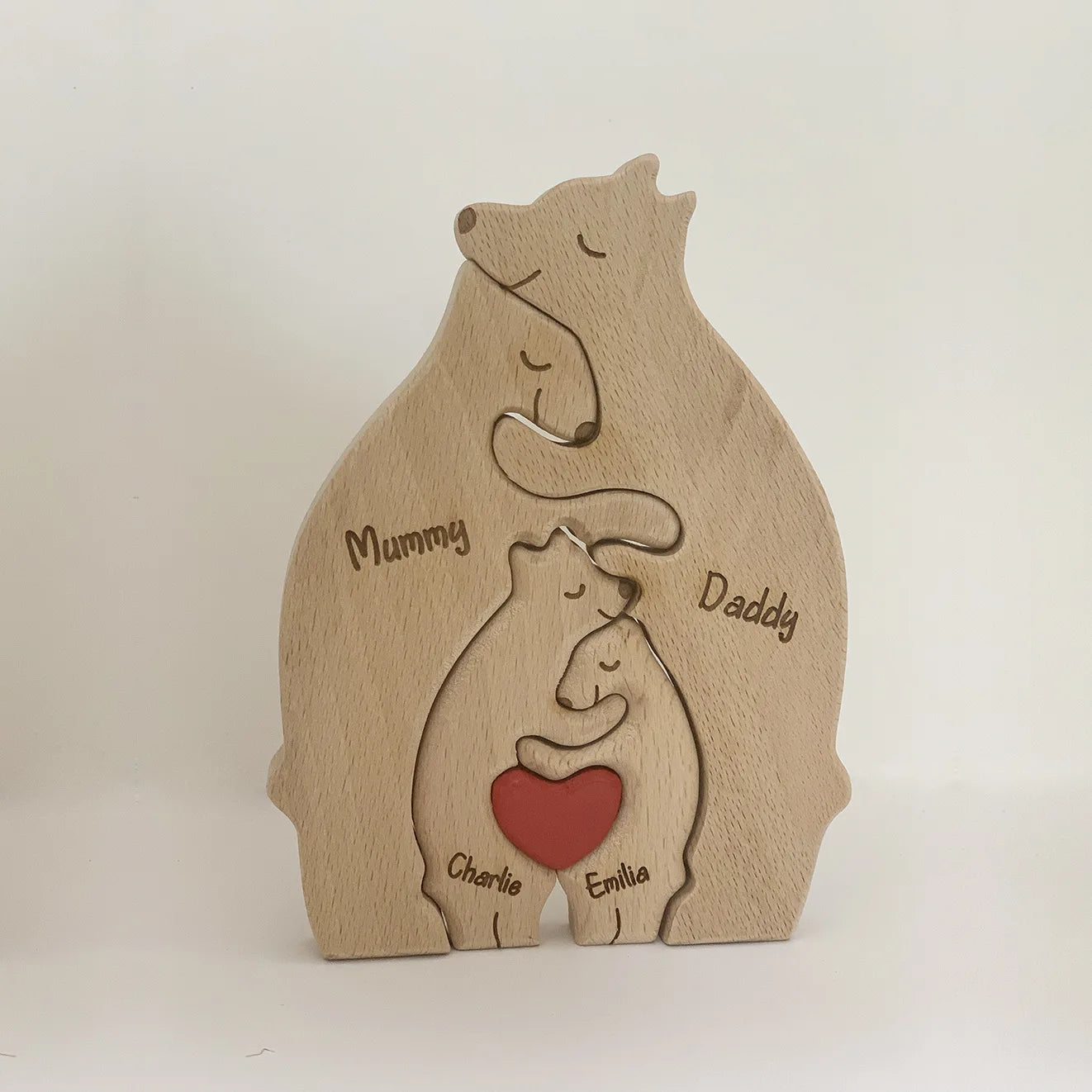 Personalized Wooden Bear Puzzle | FSC-Certified Custom Engraved Gift | Bulk Corporate
