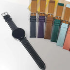 Italian Epson Calf Leather Watch Band with Stainless Steel Buckle | Custom Smartwatch Straps Bulk