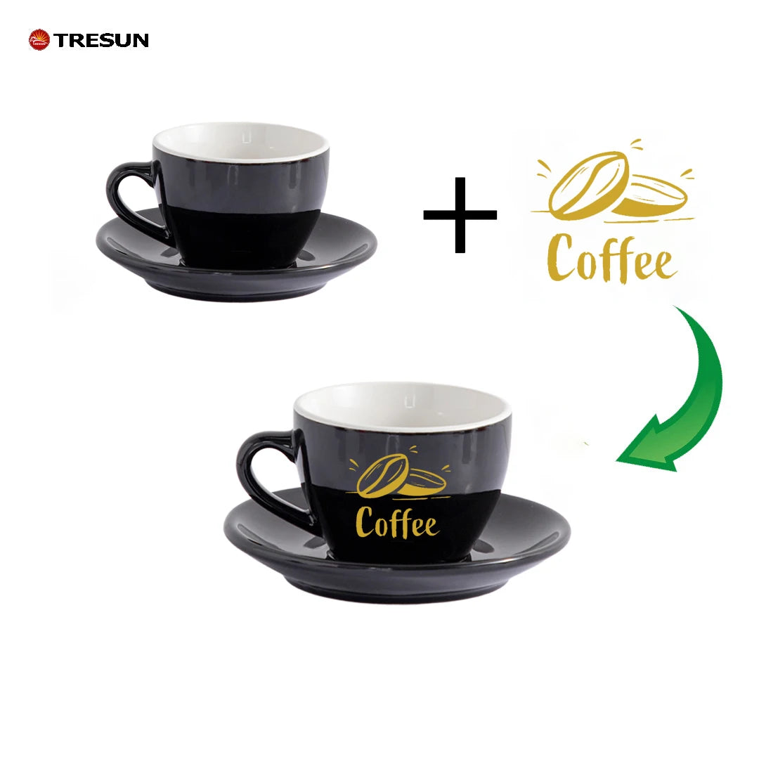 Custom Porcelain Espresso Cups with Logo | MOQ 50 Sets