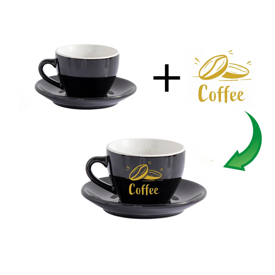 Custom Porcelain Espresso Cups with Logo | MOQ 50 Sets