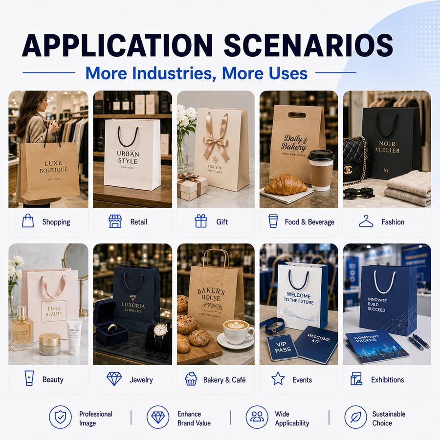 Custom Kraft Paper Bags | 100 Pcs MOQ, ISO9001 | Food-Grade Eco-Friendly