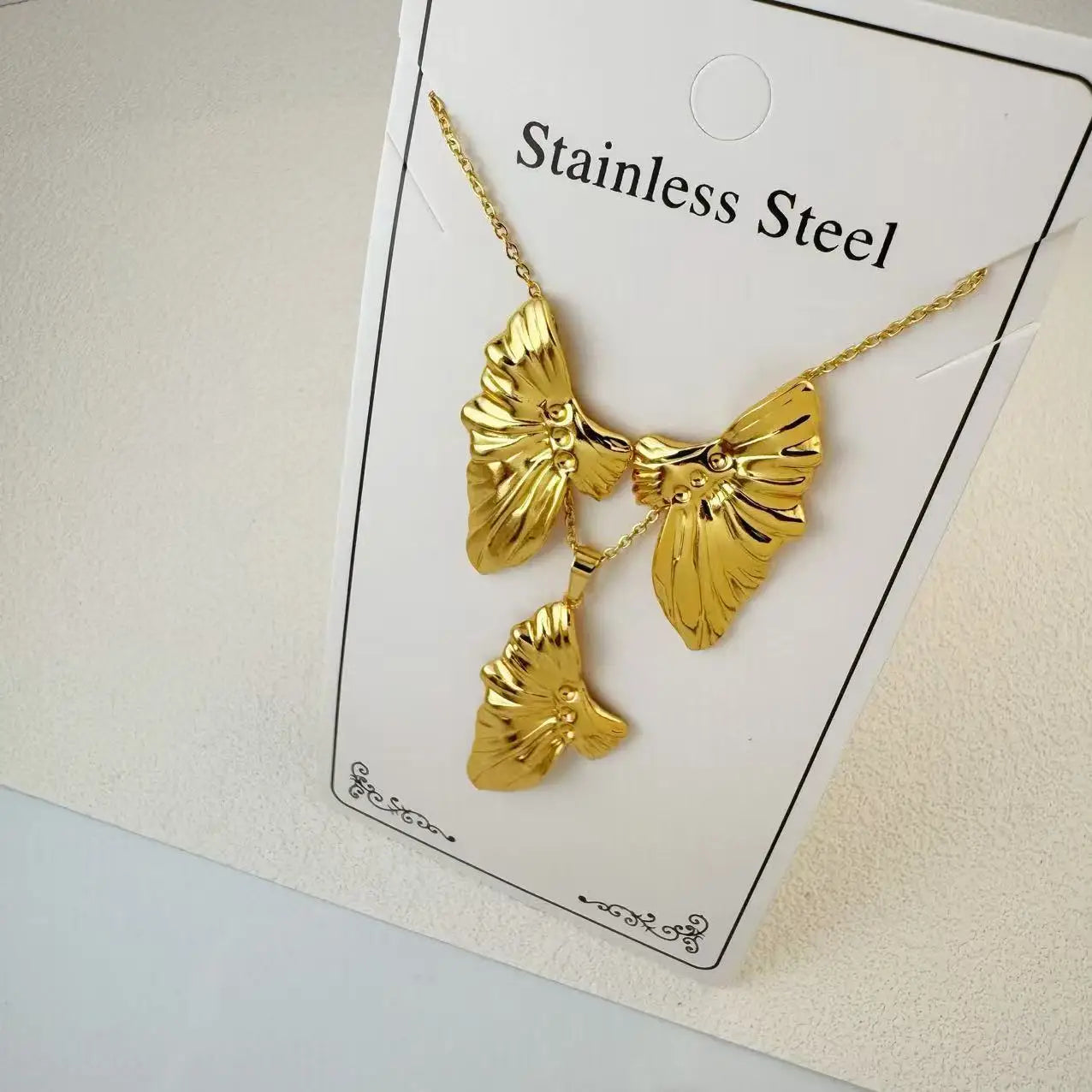Custom 18K Gold Plated Stainless Steel Jewelry Set | MOQ 2