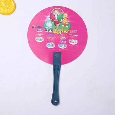 Custom Logo Printed PP Plastic Advertising Hand Fan | Bulk MOQ