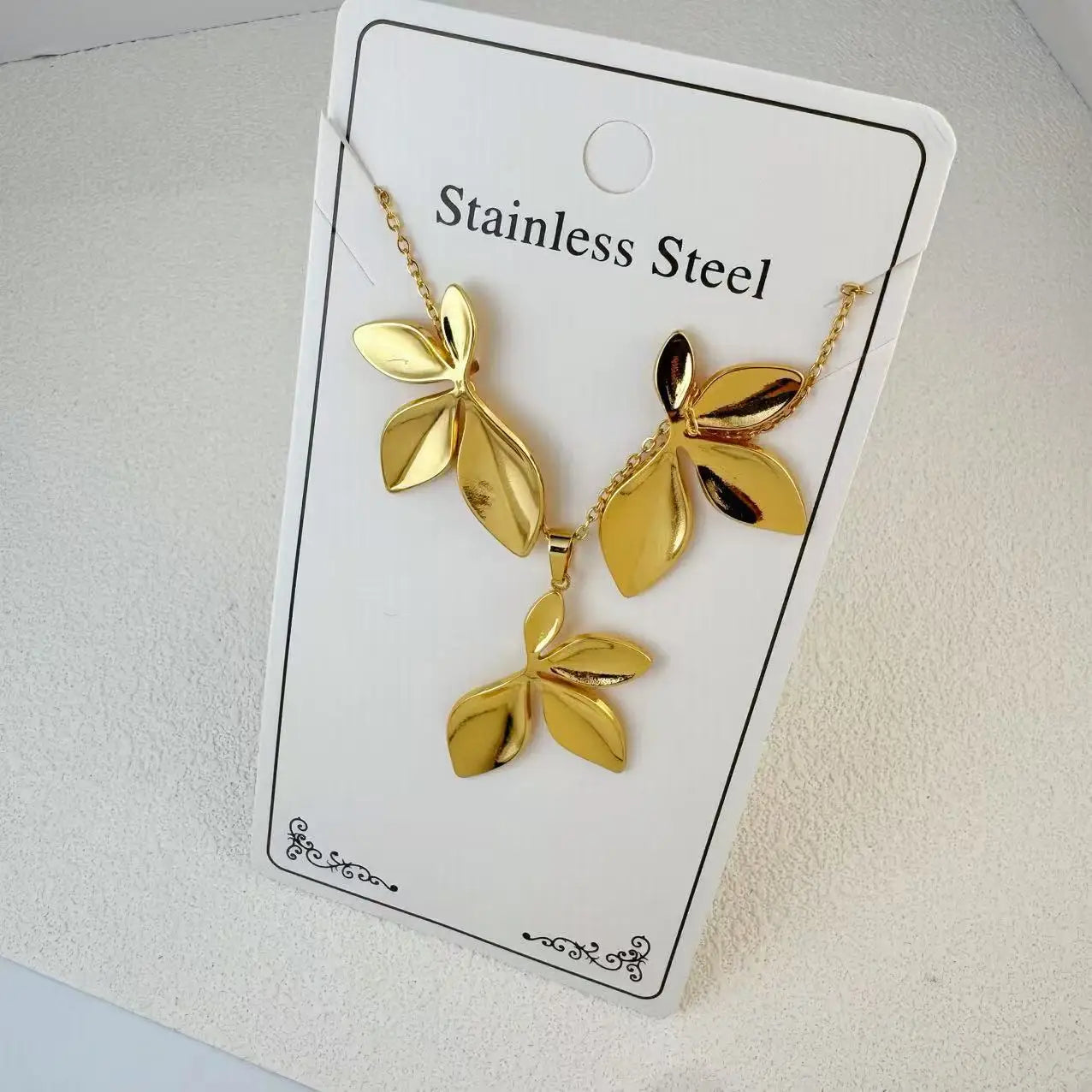 Custom 18K Gold Plated Stainless Steel Jewelry Set | MOQ 2