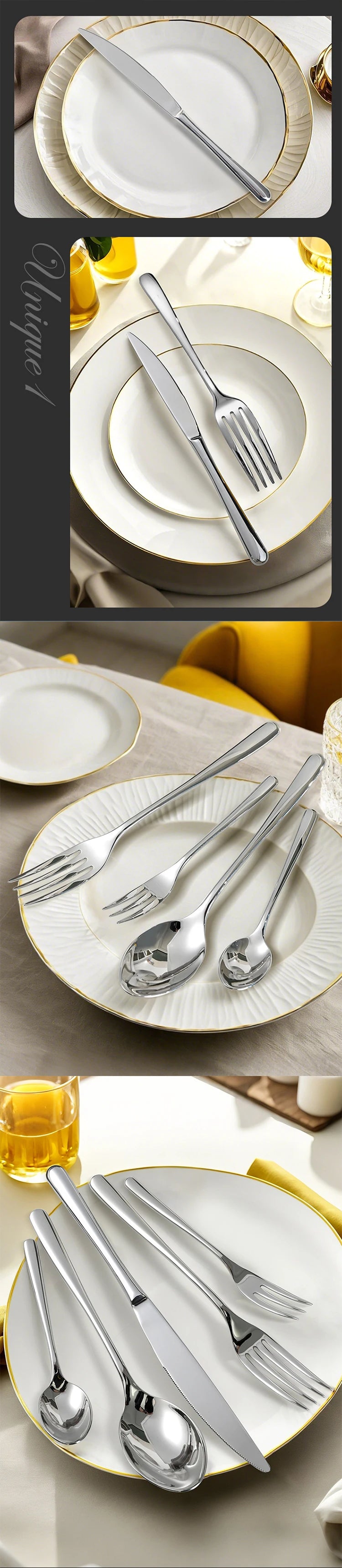 304 Stainless Steel Flatware Set | 300 MOQ | Super Mirror Polish | Custom