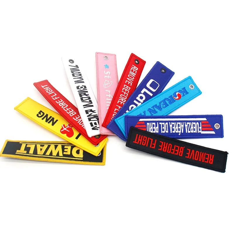 Custom Embroidered Keychains with Logo | 50 MOQ Double-Sided