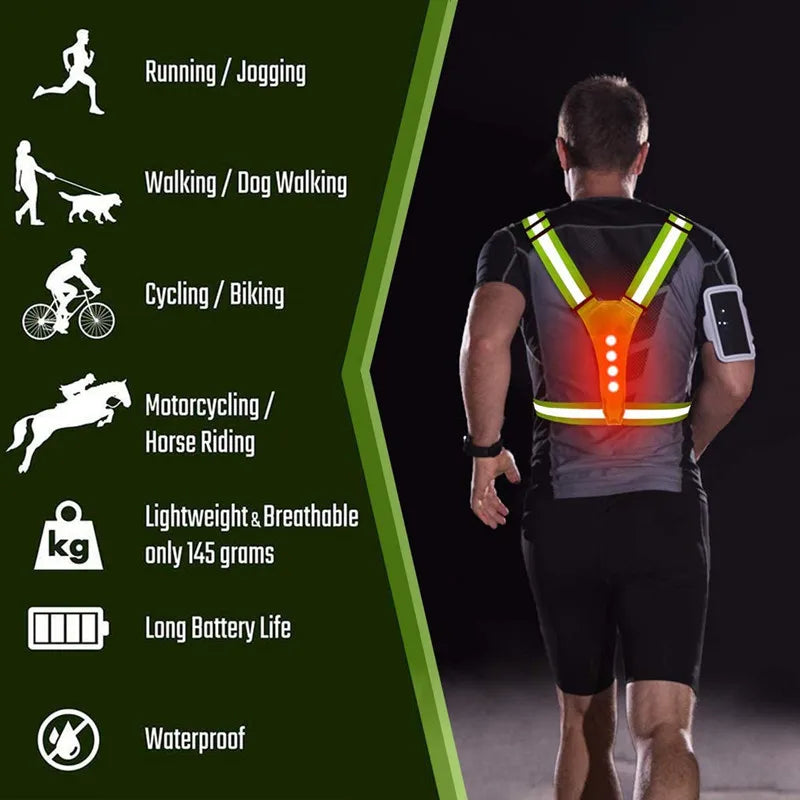 Custom ANSI Class 2 LED Reflective Vest with Logo | MOQ 1 pc