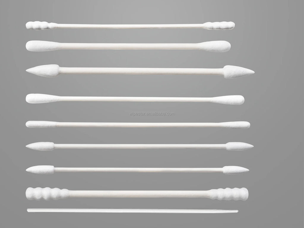 Industrial Cleaning Cotton Swabs | Fiber Optic & Precision | Paper/Wood Shaft | Low MOQ | WIPESTAR