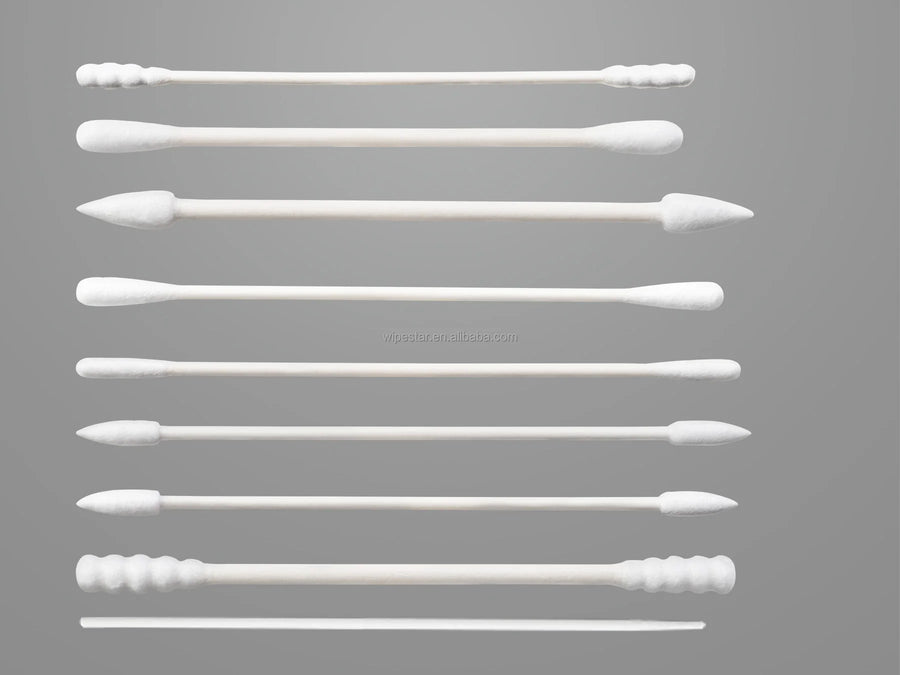 Industrial Cleaning Cotton Swabs | Fiber Optic & Precision | Paper/Wood Shaft | Low MOQ | WIPESTAR
