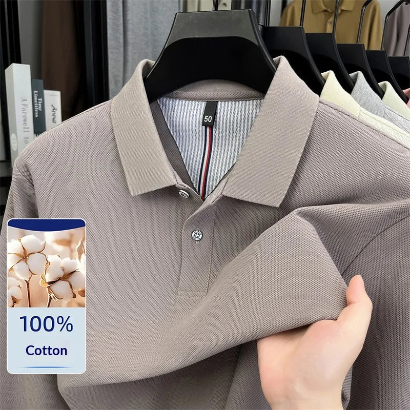 100% Cotton Pique Long Sleeve Shirt | Breathable Moisture-Wicking | Custom Printing