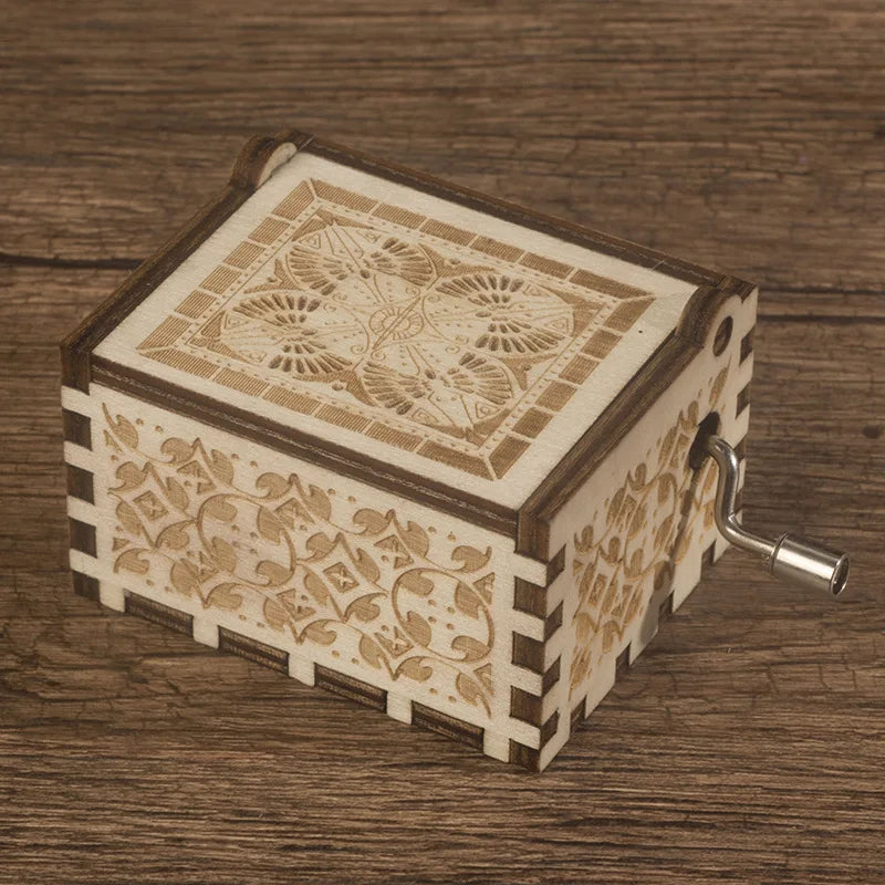 Custom Wooden Music Boxes with Logo | Hand Cranked MOQ 5