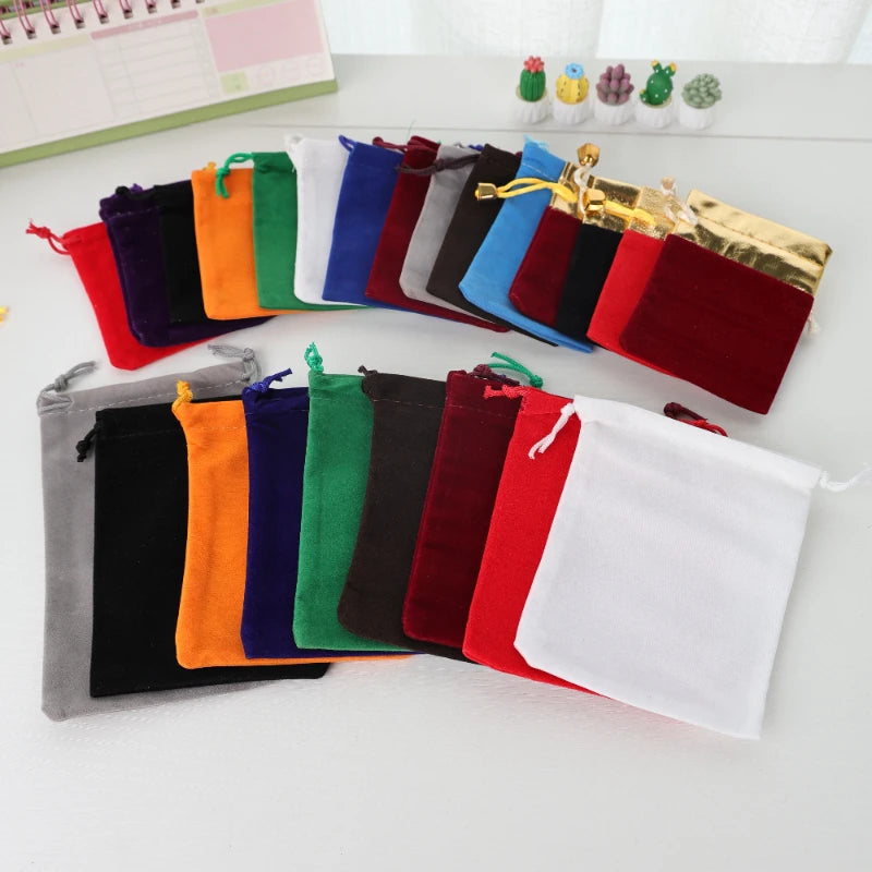 Custom Velvet Drawstring Jewelry Bags | 0.005kg Storage with Stamping