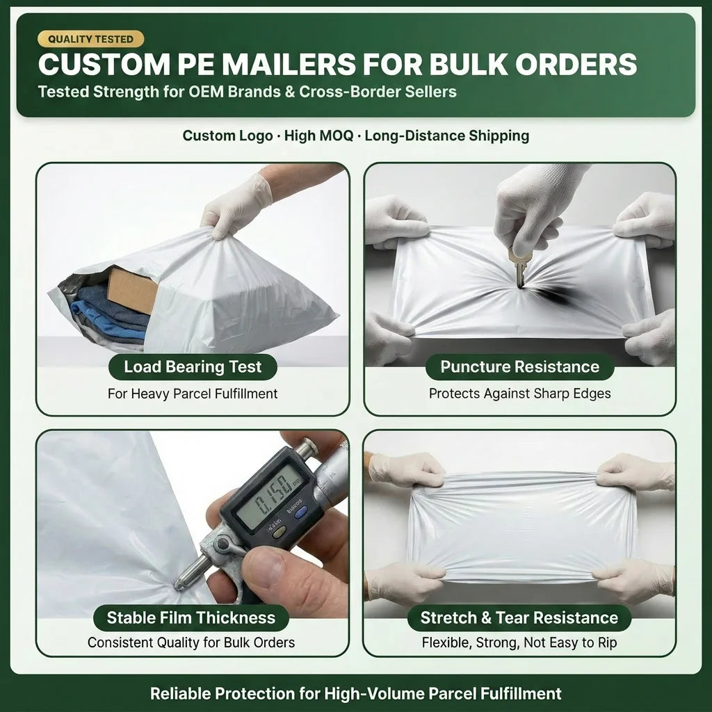 Custom Compostable Poly Mailer with Logo | Courier Shipping Bag