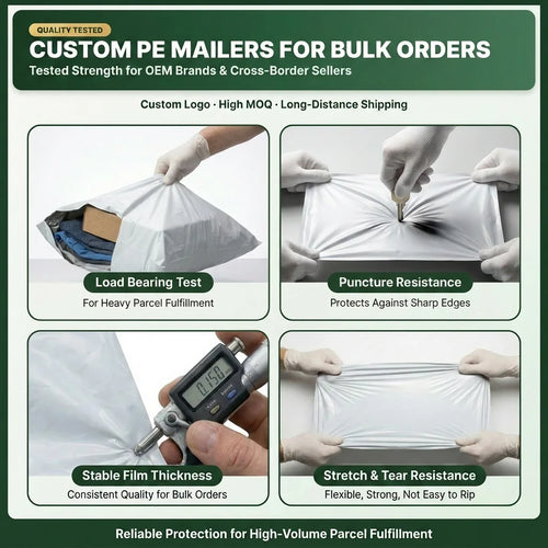Custom Compostable Poly Mailer with Logo | Courier Shipping Bag