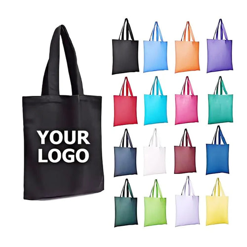Custom Recycled Cotton Tote Bag – Eco-Friendly Promotional Shopping Bags With Logo Printing