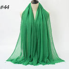 Wholesale Polyester Scarves: 105 Colors, 10-Day Lead, 90x180cm | Spring/Summer Women's Fashion