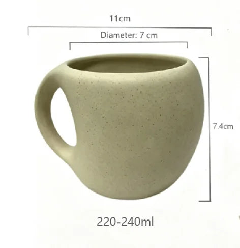 Nordic Ceramic Latte Cup with Wood Tray | 200-240ml | 48 MOQ