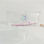 Custom Frosted PVC Zipper Bag | Travel Toiletry Toothbrush