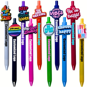 Custom Soft PVC Cartoon Pens with Logo | MOQ 100