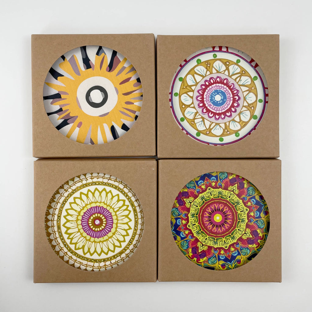 Custom Ceramic Coasters with Cork Base | Sublimation Print MOQ 100