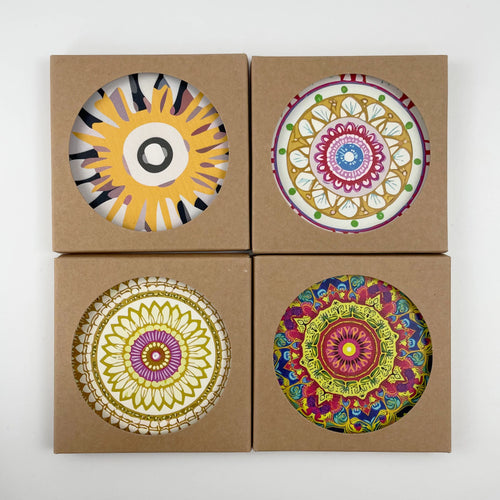 Custom Ceramic Coasters with Cork Base | Sublimation Print MOQ 100