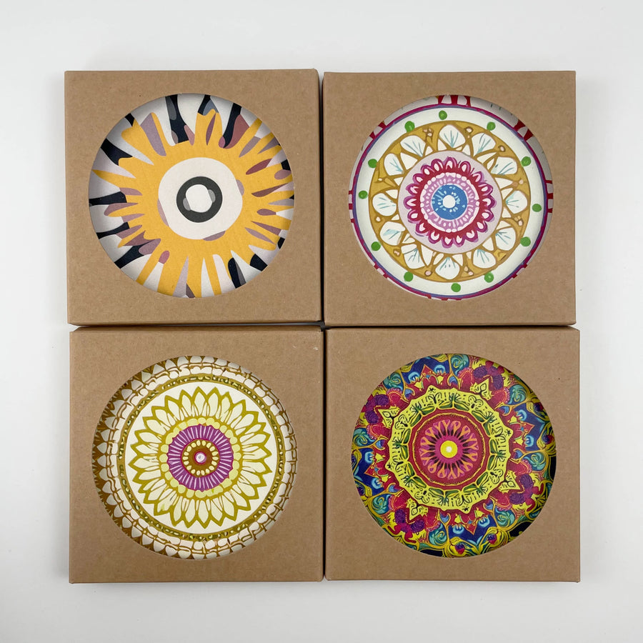 Custom Ceramic Coasters with Cork Base | Sublimation Print MOQ 100