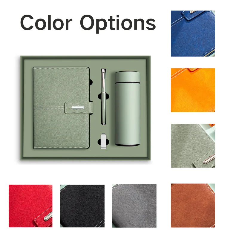 Premium Corporate Gift Set | PU Leather Notebook + Tumbler | 100 MOQ