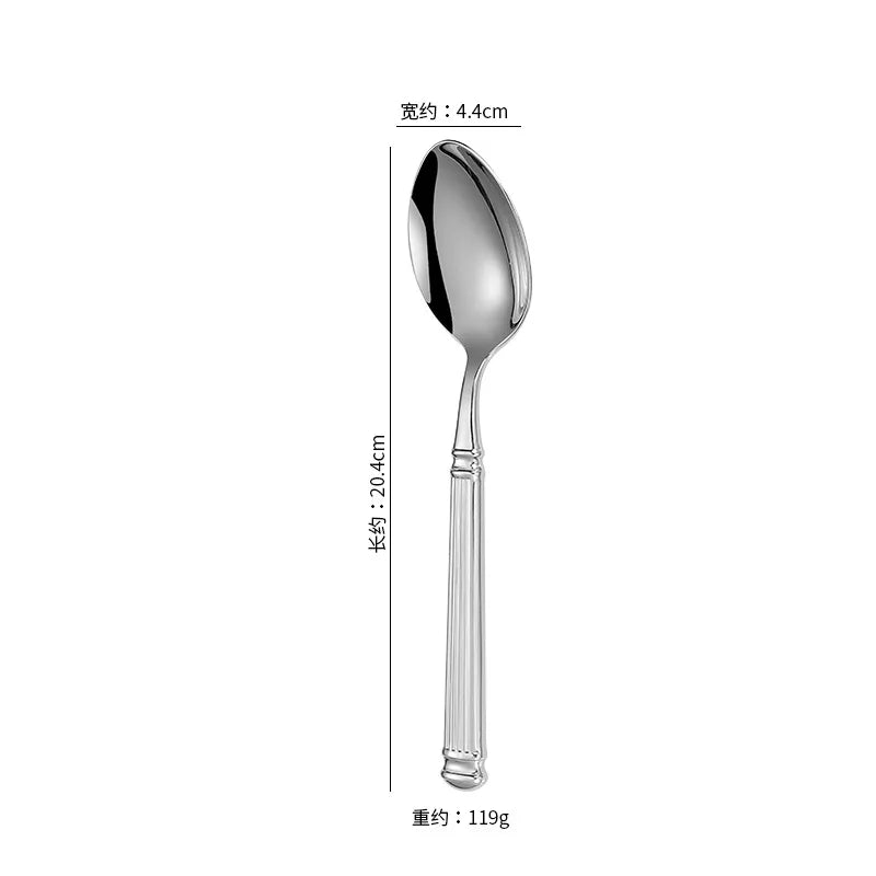 Roman Pillar Flatware Set | Nordic Gold | CE LFGB SGS | 100 MOQ