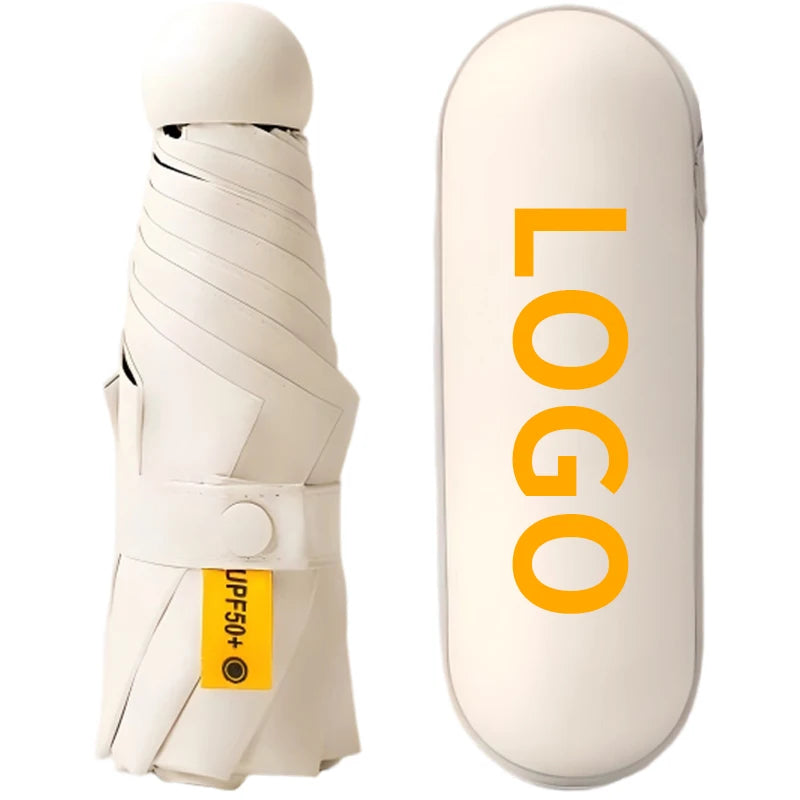 Custom 5-Fold Mini Umbrella | Pocket Umbrella with Logo | Corporate Gifts