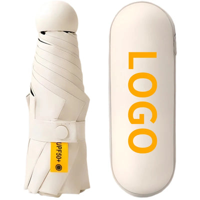 Custom 5-Fold Mini Umbrella | Pocket Umbrella with Logo | Corporate Gifts