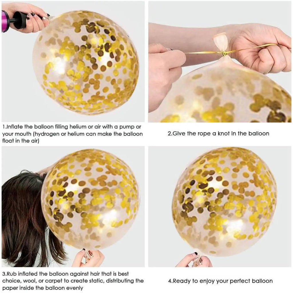 Gold and Black Latex Balloons | Custom Sets | MOQ 5