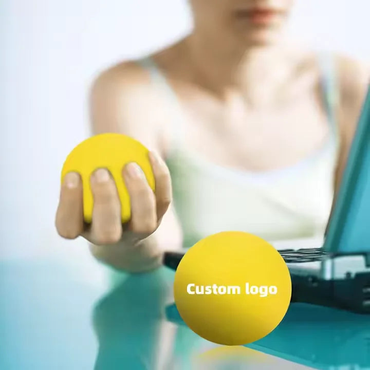 Custom PU Stress Relief Balls | Logo Printing $0.20/pc | 100 Pcs MOQ | Bulk Promotional Giveaways