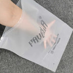 Custom Plastic T-Shirt Bags | Frosted Zip Lock | MOQ 100