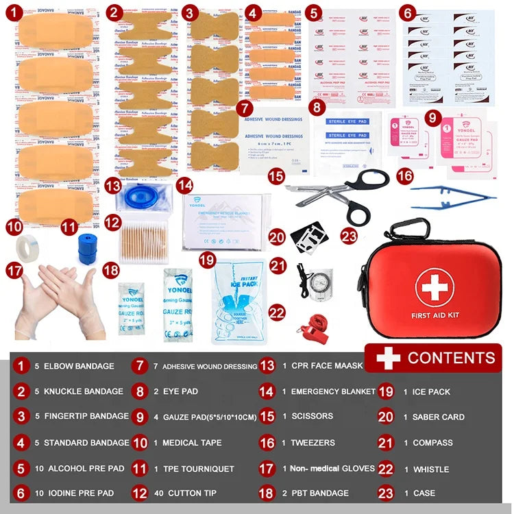 101 PCS EVA First Aid Kit | 200 Pcs MOQ Class I Waterproof Medical Kit