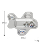 304 Stainless Steel Kids Divided Plate | 20x15cm | Dishwasher Safe | Custom